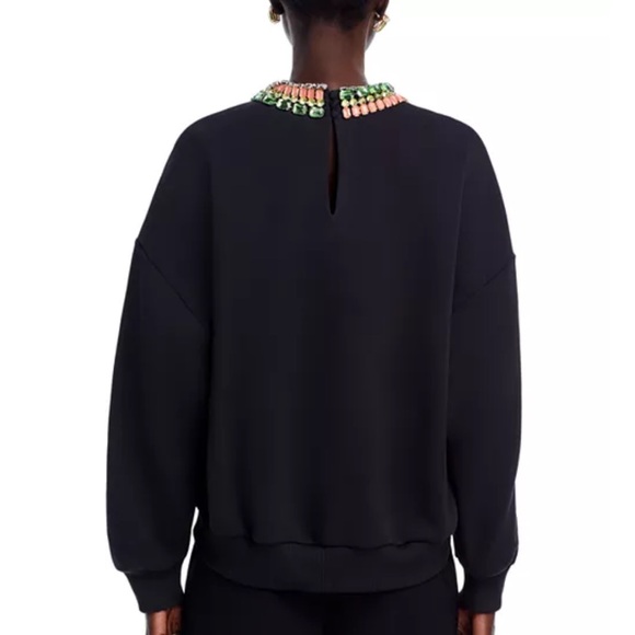 Cinq a Sept Lilliana Chunky Rhinestone Sweatshirt - Picture 3 of 10